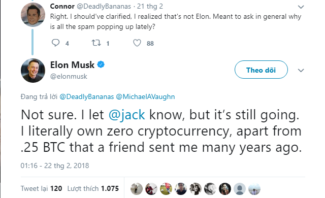 Tỷ phú Elon Musk đang sở hữu bao nhiêu bitcoin? - Ảnh 1. Tỷ phú Elon Musk đang sở hữu bao nhiêu bitcoin? - Ảnh 1.