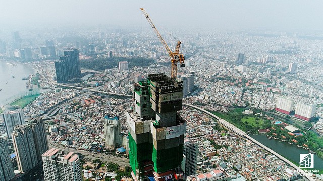 Cận cảnh tòa tháp cao nhất Việt Nam Landmark 81 chuẩn bị cất nóc - Ảnh 8.