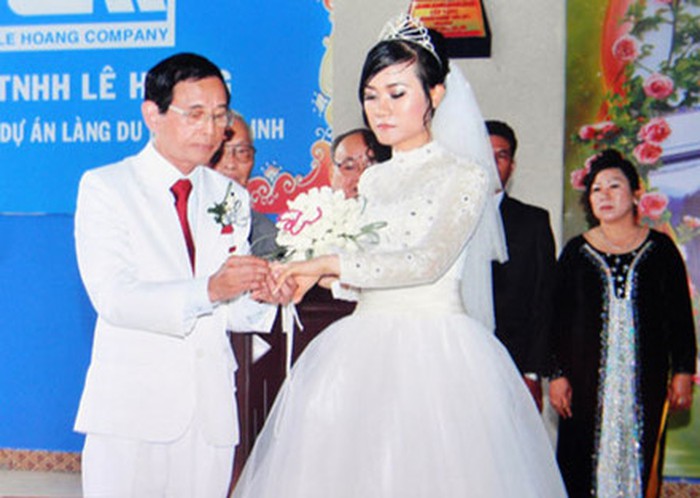 Hình ảnh từ đám cưới của đại gia Lê Ân. Ảnh: Lao Động