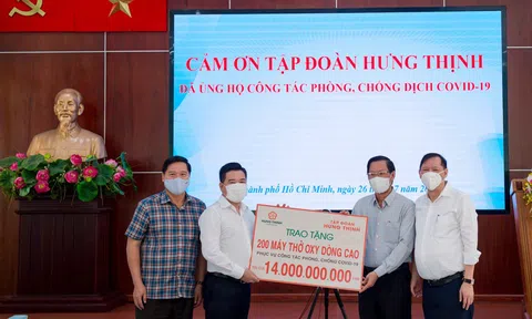 Tập đoàn Hưng Thịnh hỗ trợ khẩn cấp trang thiết bị y tế trị giá 35 tỷ đồng cho TP.HCM phòng, chống dịch