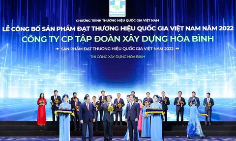 Tập đoàn Xây dựng Hòa Bình lần thứ 8 liên tiếp đạt Thương hiệu Quốc gia Việt Nam