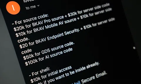 Hacker ra giá 290.000 USD cho dữ liệu của Bkav