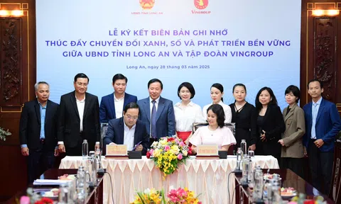 Long An và Vingroup hợp tác chuyển đổi xanh, chuyển đổi số và phát triển bền vững