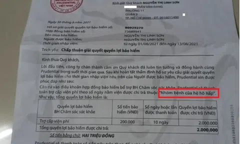Khách hàng F0 tố Prudential cắt xén chi trả quyền lợi bảo hiểm điều trị COVID