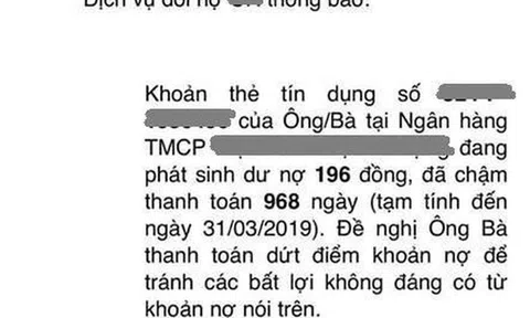 Lạ lùng bị ngân hàng đòi nợ chỉ... 300 đồng