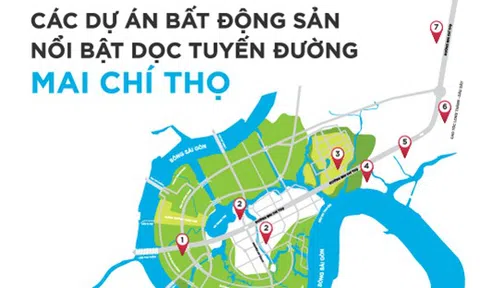 Infographic: Các dự án bất động sản nổi bật dọc tuyến đường Mai Chí Thọ