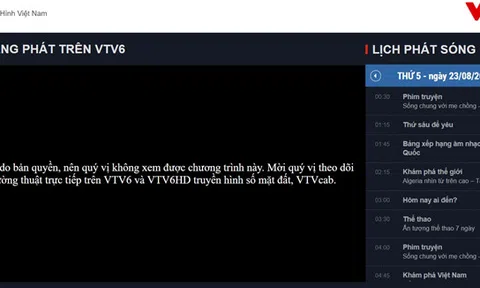 Vì lý do bản quyền, VTV6 phải dừng phát sóng trận Việt Nam vs Bahrain