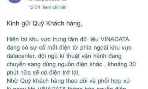 Điện lực TP HCM nói hàng loạt báo không truy cập 'do lỗi của VNG'