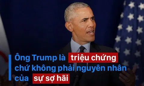 Ông Obama trở lại chính trường Mỹ với bài phát biểu đanh thép đầy ẩn ý