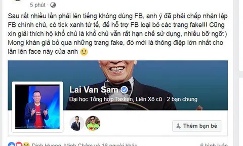 MC Lại Văn Sâm chính thức tham gia mạng xã hội