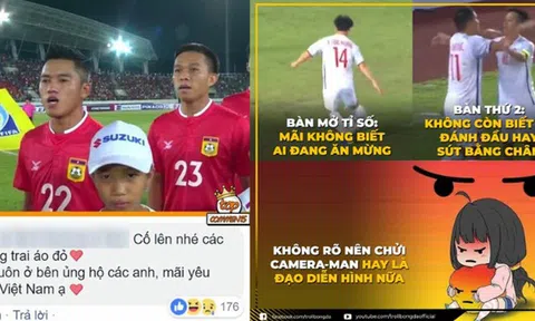 Hot girl Hà thành nhầm tuyển Lào là U23 Việt Nam, cameraman chơi xấu fan Việt