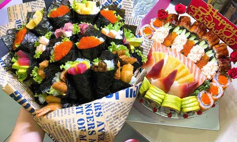 Phụ huynh chi gần chục triệu đồng mua bó hoa sushi tặng giáo viên