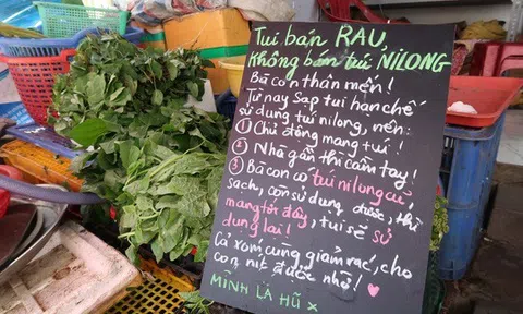 Tiểu thương bán rau, quyết không bán túi ni-lông gây “sốt” cộng đồng mạng
