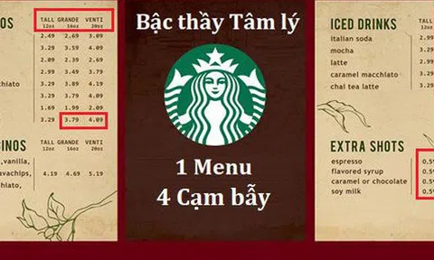 “Bậc thầy” tâm lý học Starbucks và 4 “cạm bẫy” chực chờ trên menu