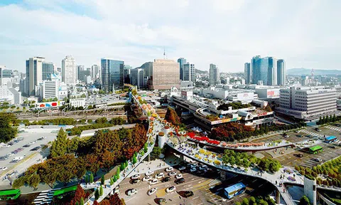 Chuyện lạ ở Hàn Quốc: Dự án biến cầu vượt cũ thành công viên cây xanh đi bộ trên cao