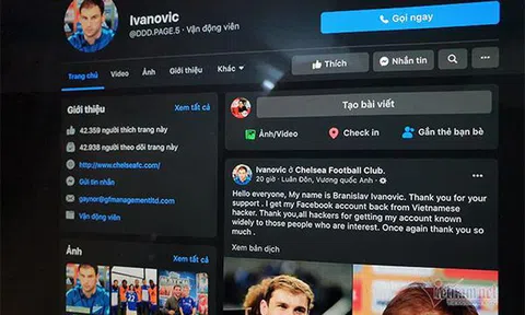Ivanovic đã lấy lại Facebook, khẳng định thủ phạm là hacker Việt Nam